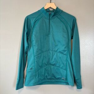 Oros Medium Women’s Quarter Zip Solarcore Insulated Hiking Pullover Teal